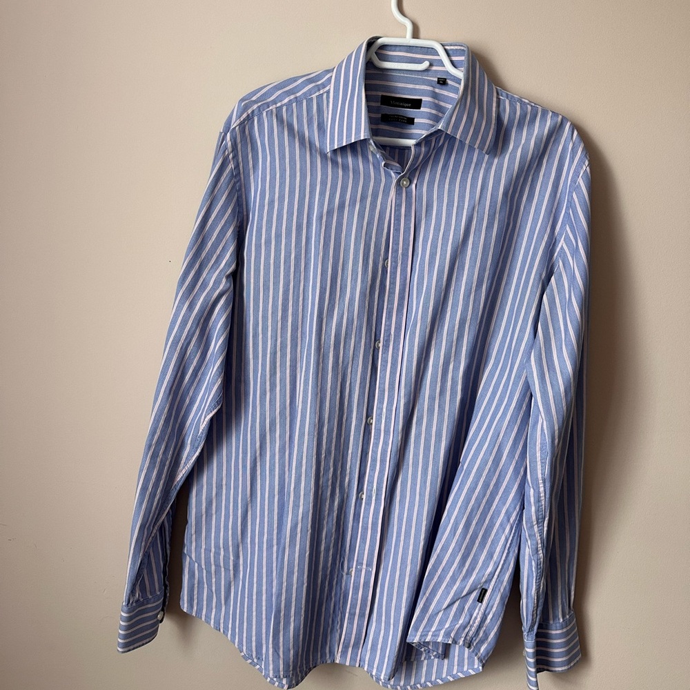 Matinique Blue and Pink Button Down